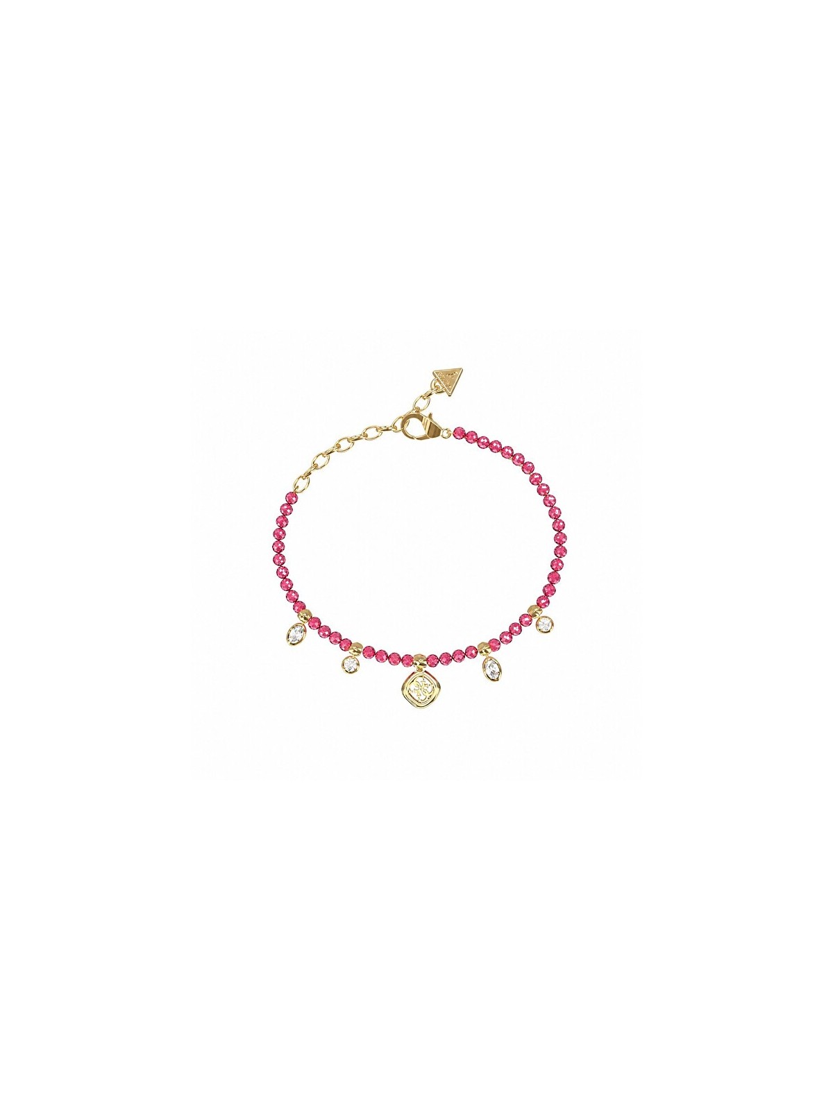 Guess Jaipur splendore placcato oro bracciale JUBB06145JWYGFC donna trasparente oro rosa 3820-184