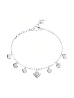 Guess splendido acciaio bracciale Ace di diamanti JUBB06179JWRH donna trasparente argento 3822-184