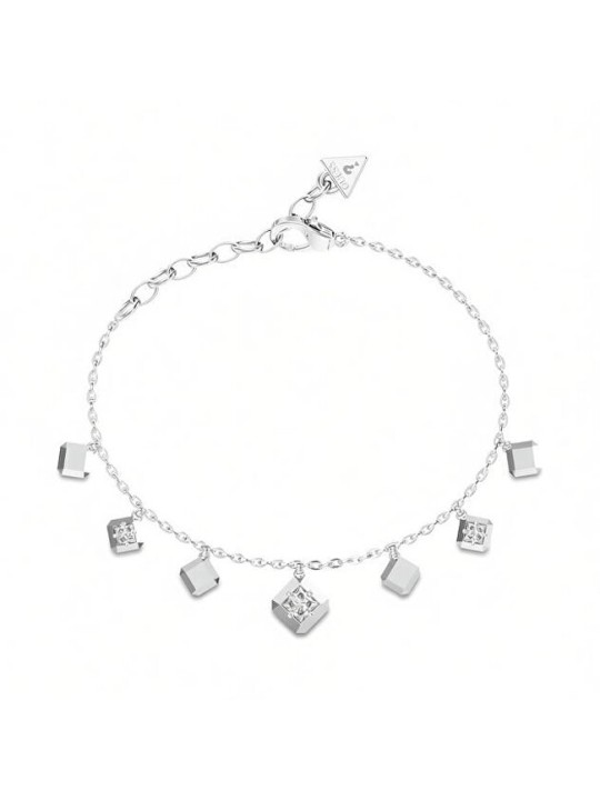Guess splendido acciaio bracciale Ace di diamanti JUBB06179JWRH donna trasparente argento 3822-184