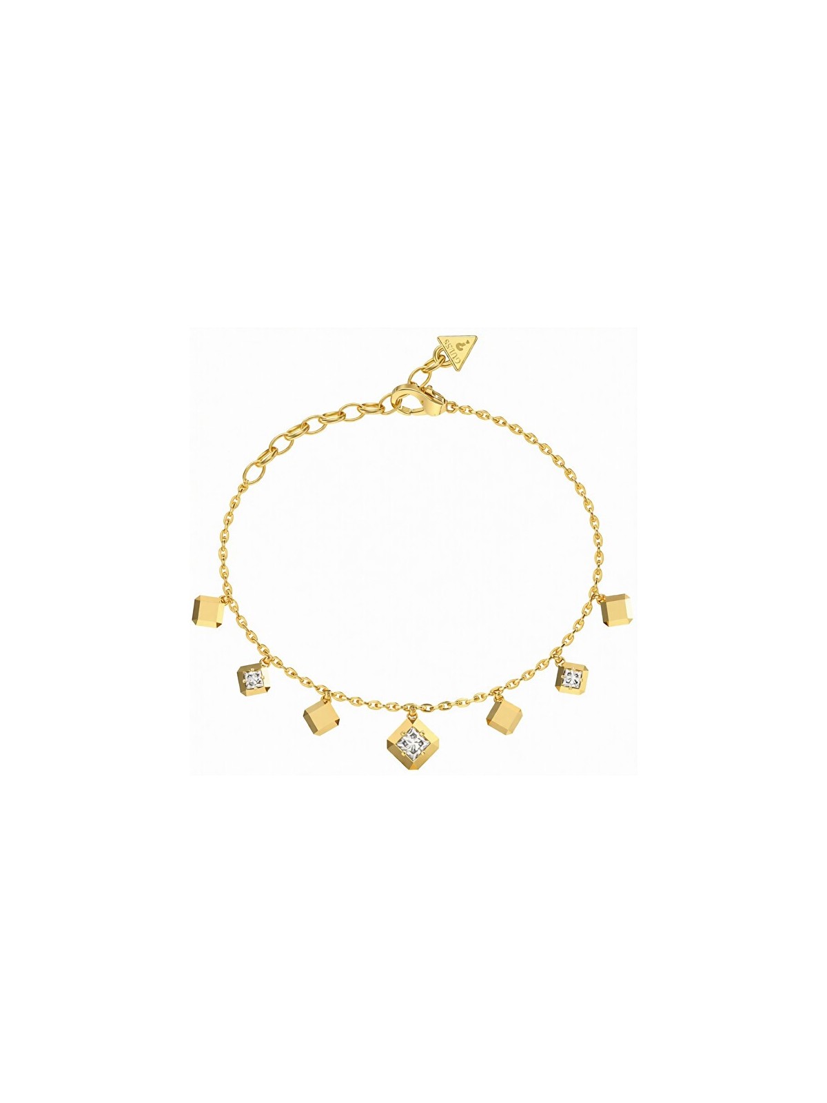Guess splendido placcato oro bracciale Ace di diamanti JUBB06179JWYG donna trasparente oro 3823-184