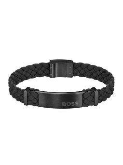 Hugo Boss moda uomo suede bracciale Dylan 1580608 uomo nero 0232-19