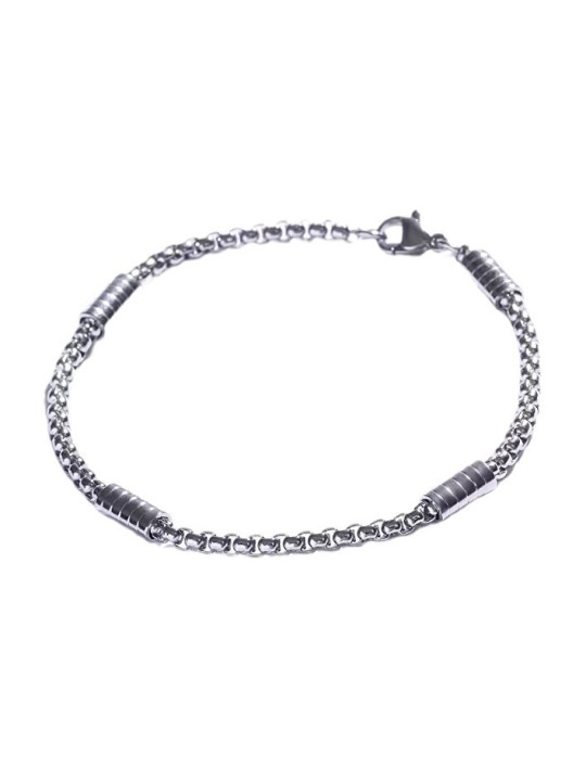 Marc Malone senza tempo acciaio bracciale uomo MCGB5061S uomo argento 0226-21