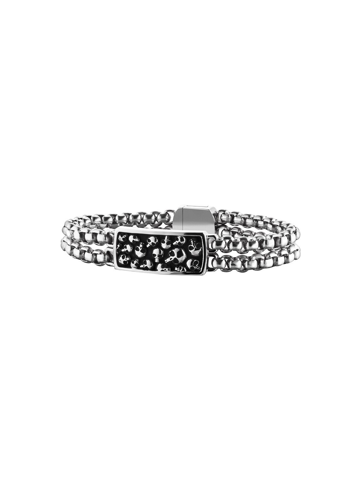 Police Battlefield Skull bracciale PJ25698BSS/01 uomo argento 0327-22
