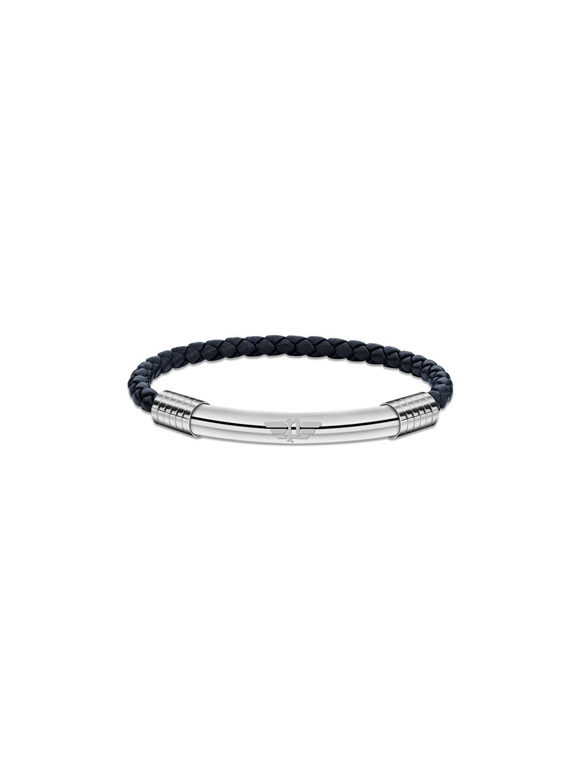 Police blu scuro pelle bracciale Gear PEAGB2211504 uomo blu argento 0729-18