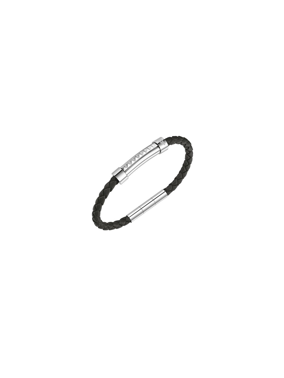 Police senza tempo in pelle bracciale rock Rebel PEAGB0001413/4 uomo grigio argento 0767-18