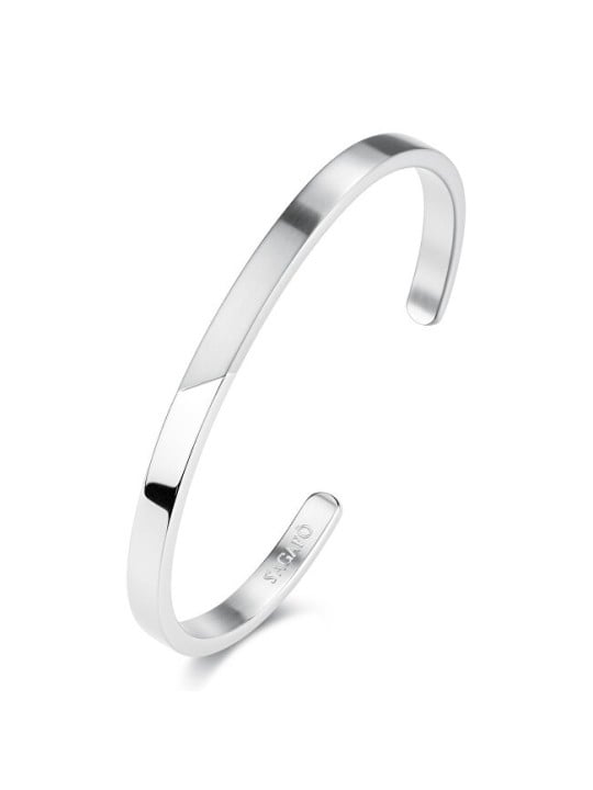 S'Agapõ solido acciaio bracciale uomo Bound SBD18 uomo argento 2587-55