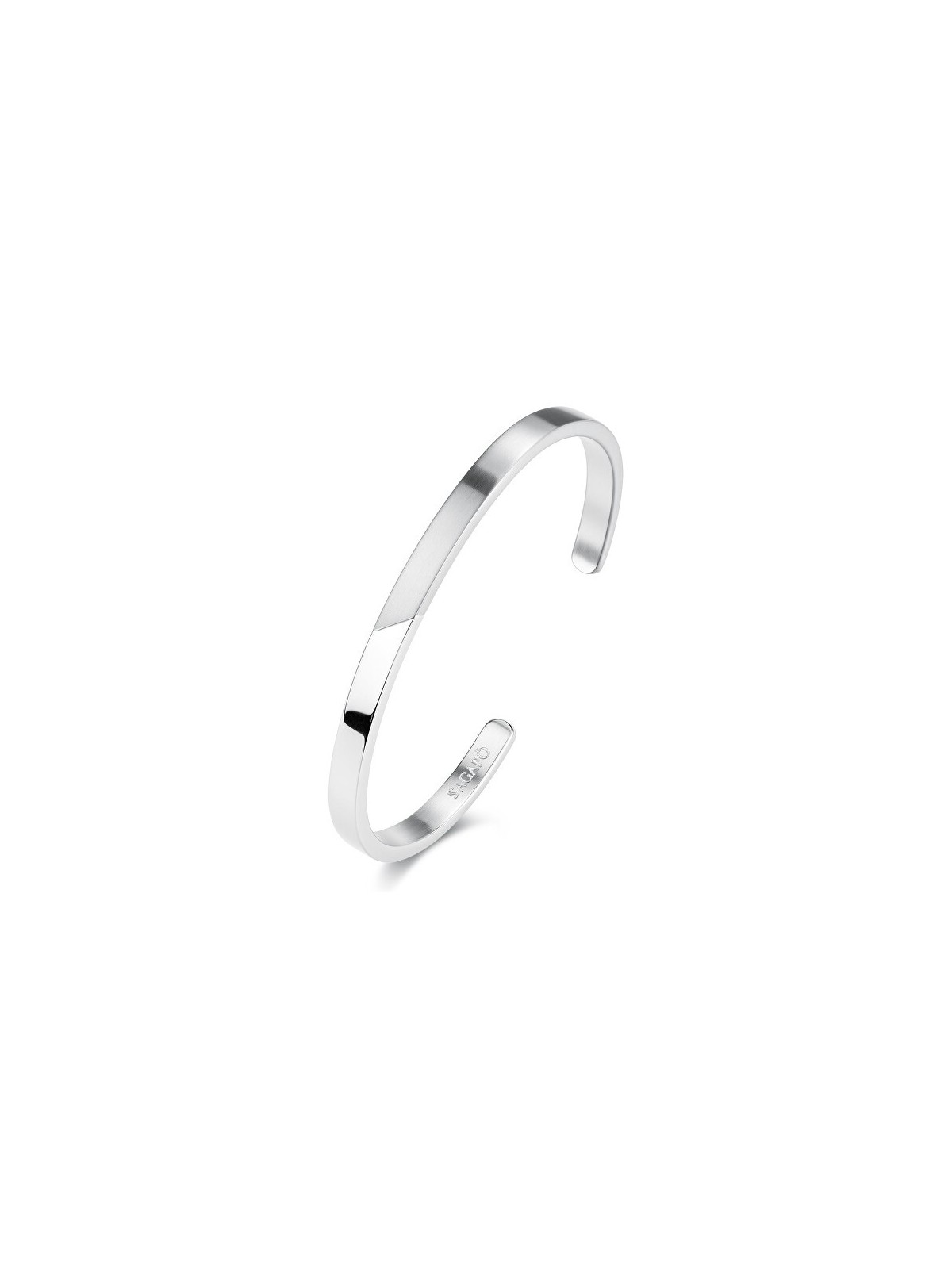 S'Agapõ solido acciaio bracciale uomo Bound SBD18 uomo argento 2587-55