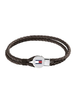 Tommy Hilfiger Modern pelle bracciale in marrone colore 2790655 uomo marrone argento tricolore 1720-175