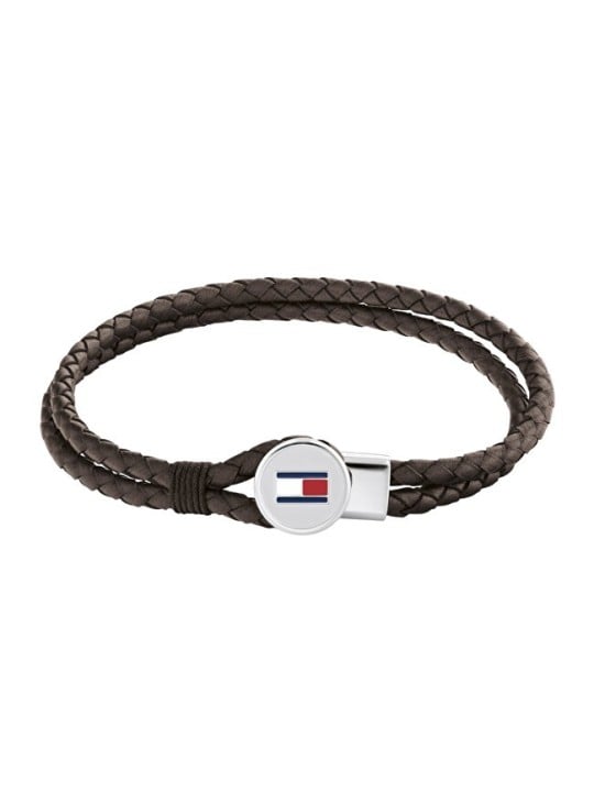 Tommy Hilfiger Modern pelle bracciale in marrone colore 2790655 uomo marrone argento tricolore 1720-175