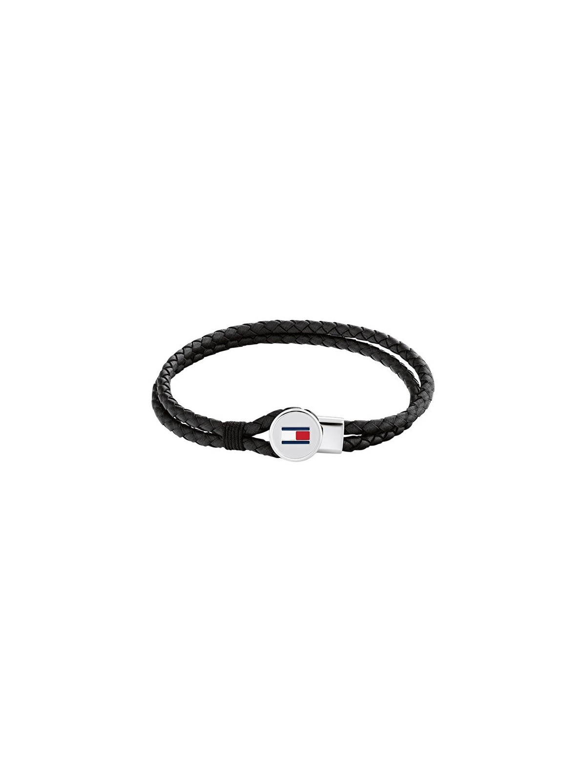 Tommy Hilfiger Modern pelle bracciale in nero 2790654 uomo nero argento tricolore 1721-175