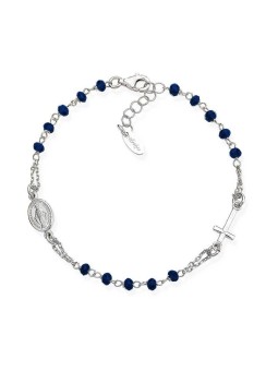 Amen Original argento bracciale con cristalli Rosary BROBBL3 donna blu argento 0186