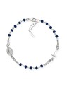 Amen Original argento bracciale con cristalli Rosary BROBBL3 donna blu argento 0186