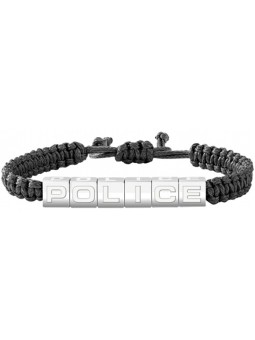 Police uomo bracciale in tessuto Rackwick PJ26453BSB/01 uomo nero argento 0553