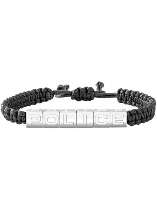 Police uomo bracciale in tessuto Rackwick PJ26453BSB/01 uomo nero argento 0553