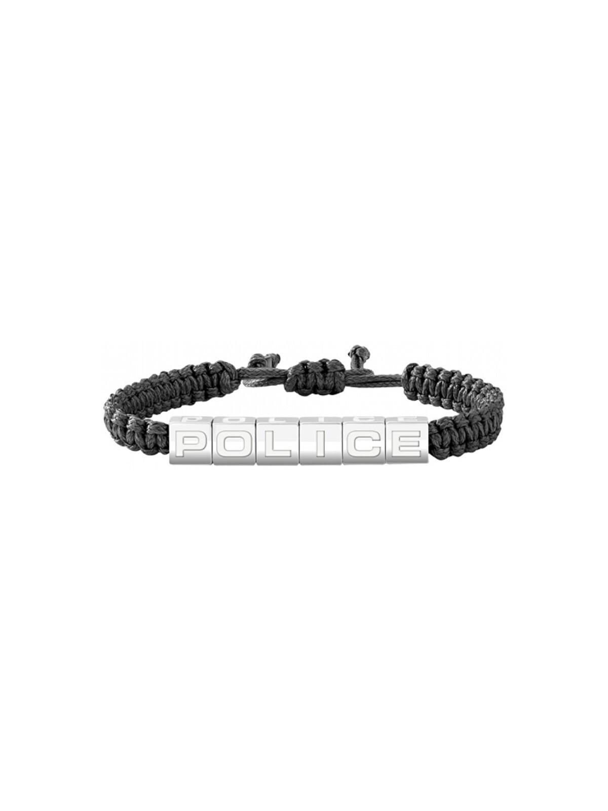 Police uomo bracciale in tessuto Rackwick PJ26453BSB/01 uomo nero argento 0553