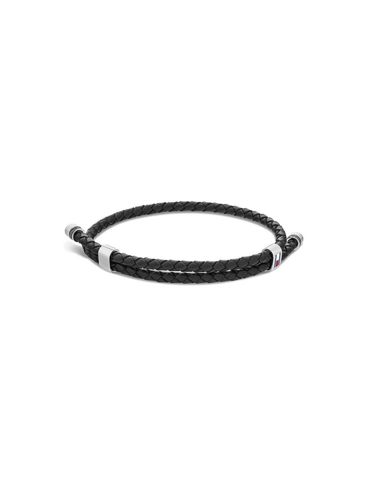 Tommy Hilfiger elegante pelle bracciale TH2790224 uomo nero argento 0885