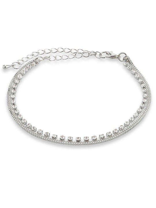 Troli A affascinante leg catena donna trasparente argento 4155