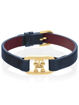 Tommy Hilfiger scuro blu in pelle bracciale 2780827 donna blu oro 1421