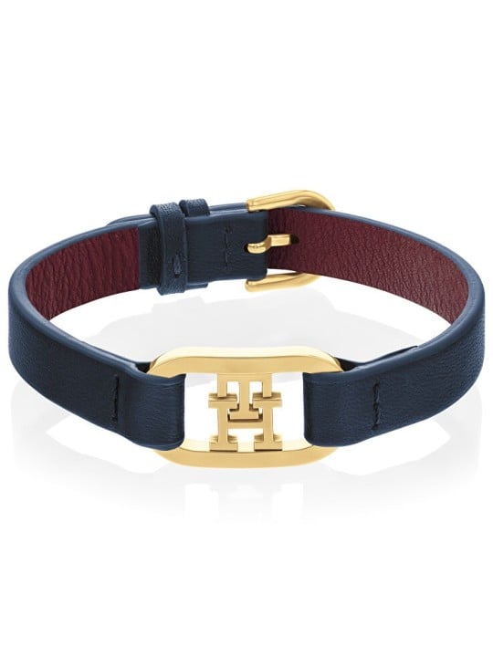 Tommy Hilfiger scuro blu in pelle bracciale 2780827 donna blu oro 1421