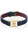 Tommy Hilfiger scuro blu in pelle bracciale 2780827 donna blu oro 1421