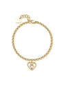 S'Agapõ romantico oro placcato cuore bracciale Lucky chiaro SKT42 donna oro rosa 1408