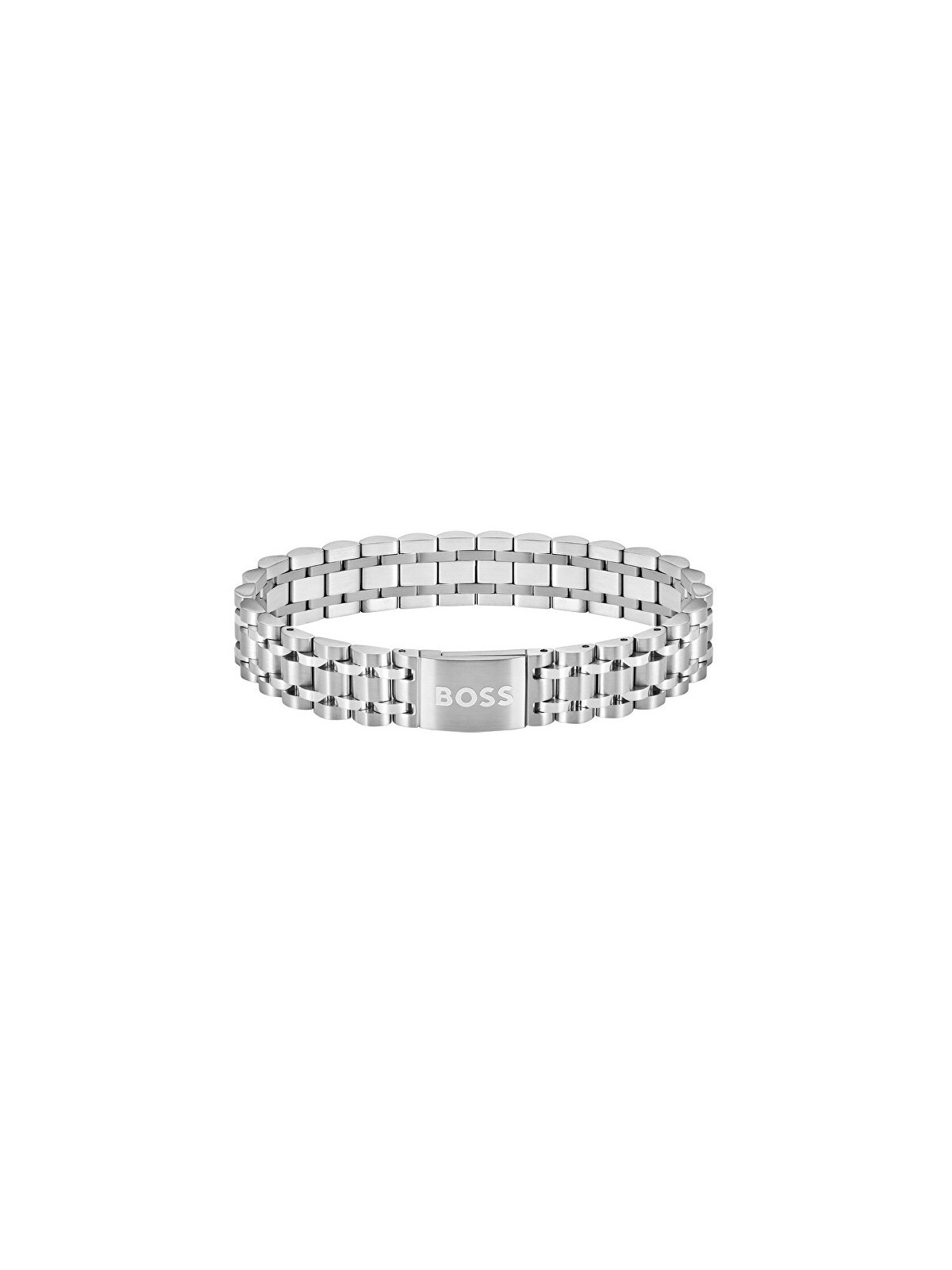 Hugo Boss elegante acciaio bracciale uomo Owan 1580644 uomo argento 0286