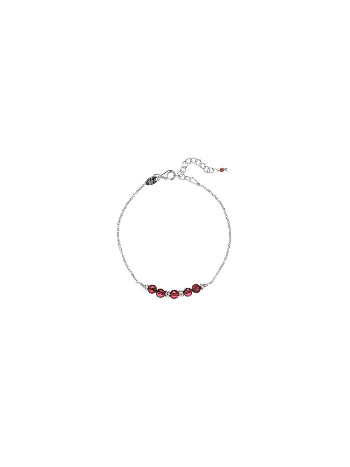 Alisia moda bracciale con granato perle AL5102.02.029 donna bordeaux argento 0032