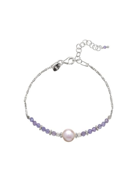 Alisia argento bracciale con tanzanite e acqua dolce perla AL4110.02.061 donna perlato viola argento 0151