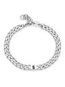 S'Agapõ uomo S monogramma SMG28 acciaio bracciale uomo nero argento 1700