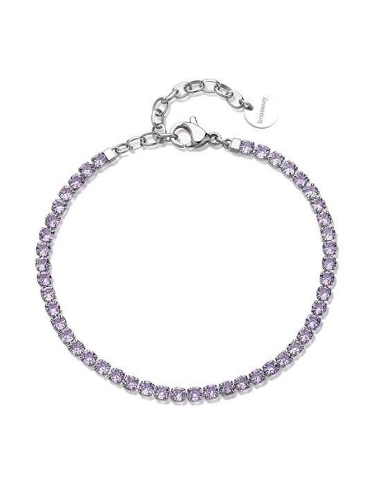 Brosway tennis acciaio bracciale con viola zirconi desideri BEI103 donna viola argento 3461