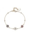 Rosato abbinato placcato oro bracciale con fiori Gaia RZGA68 donna blu trasparente fucsia oro 1922
