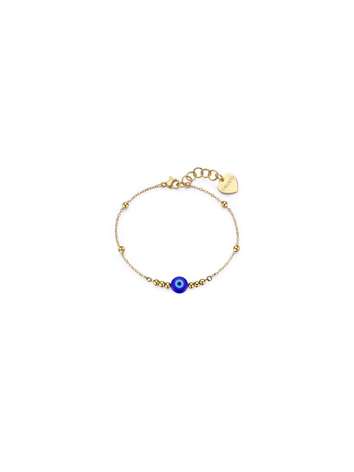 S'Agapõ elegante placcato oro bracciale God´s occhi Witch SWH16 donna nero blu oro 2316