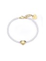 S'Agapõ romantico placcato oro bracciale con perle stellare SSE42 donna oro perlato bianco 2350