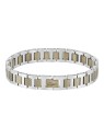 Lacoste uomo acciaio bracciale metropole 2040419 uomo marrone argento 0286