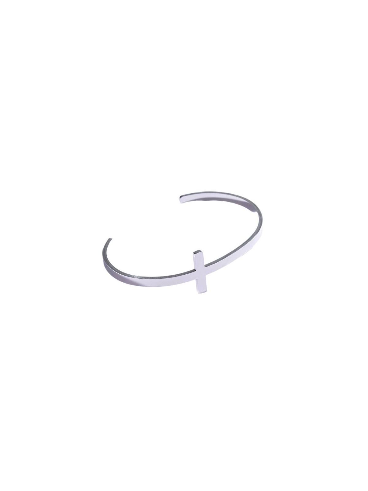 Marc Malone uomo aperto bracciale con incrocio MCGB5004S uomo argento 0131