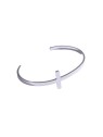 Marc Malone uomo aperto bracciale con incrocio MCGB5004S uomo argento 0131