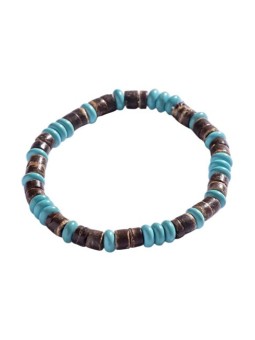 Marc Malone uomo beaded bracciale con turchese MCGB5087 uomo marrone turchese 0198