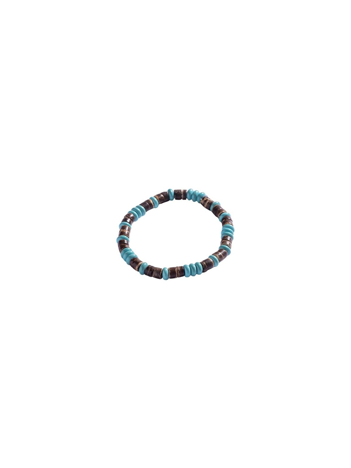 Marc Malone uomo beaded bracciale con turchese MCGB5087 uomo marrone turchese 0198