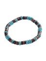 Marc Malone uomo beaded bracciale con turchese MCGB5087 uomo marrone turchese 0198
