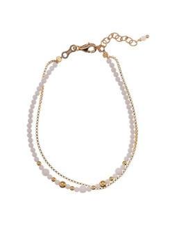Alisia Double placcato oro bracciale con bianco agata AL2813.01.003 donna oro bianco 0179