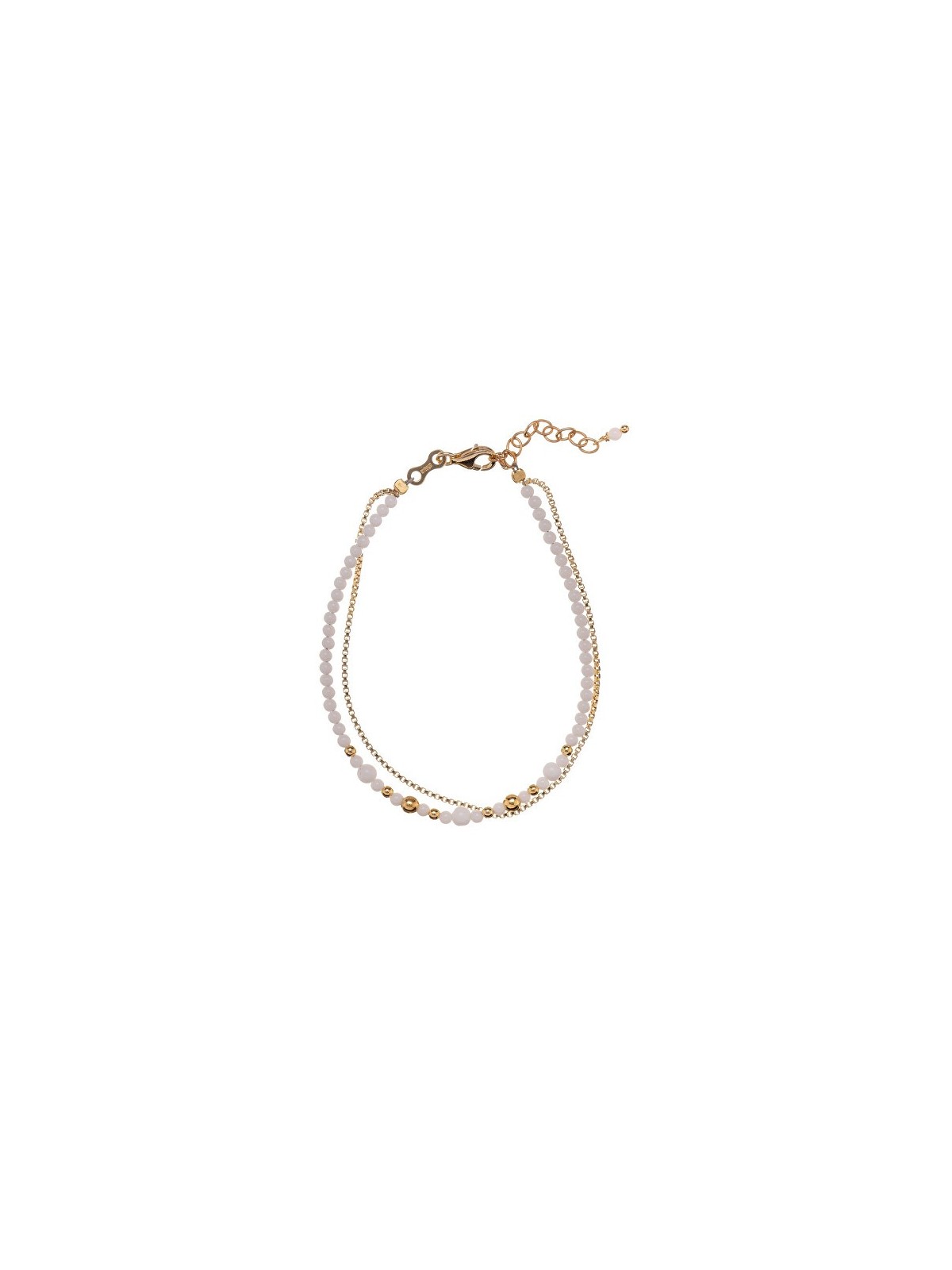 Alisia Double placcato oro bracciale con bianco agata AL2813.01.003 donna oro bianco 0179