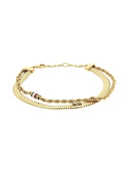 Tommy Hilfiger Double placcato oro Layered bracciale 2780982 donna oro tricolore 1705