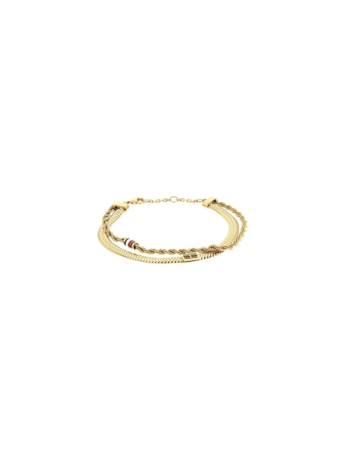 Tommy Hilfiger Double placcato oro Layered bracciale 2780982 donna oro tricolore 1705