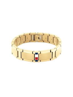 Tommy Hilfiger placcato oro moda acciaio bracciale Jameson 2790658 uomo oro tricolore 1723
