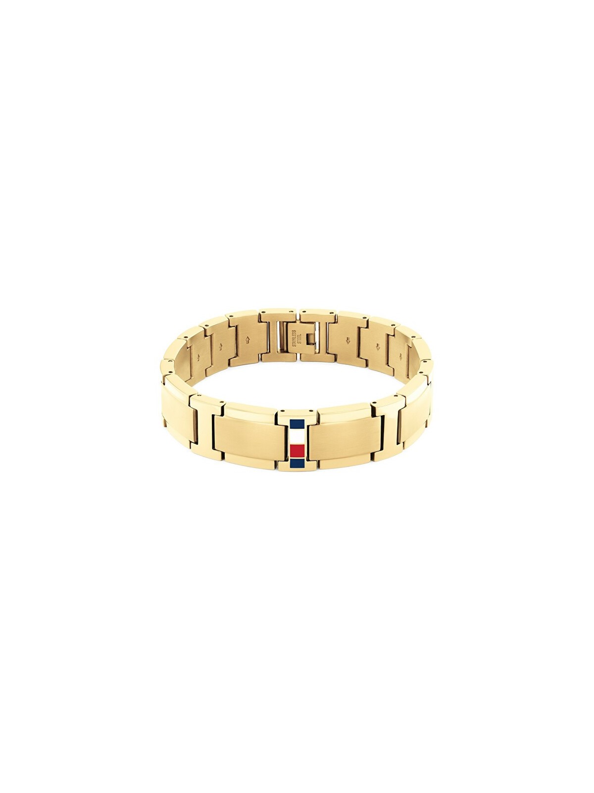 Tommy Hilfiger placcato oro moda acciaio bracciale Jameson 2790658 uomo oro tricolore 1723