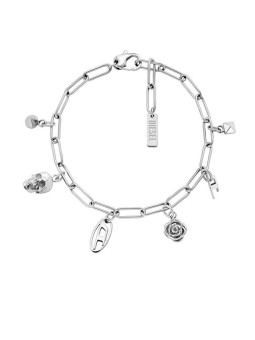 Diesel Modern acciaio bracciale con ciondoli DX1604040 unisex 0529