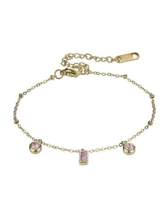 Emily Westwood placcato oro bracciale con rosa chiaro zirconi Gabrielle EWB24002G donna oro rosa chiaro 0518