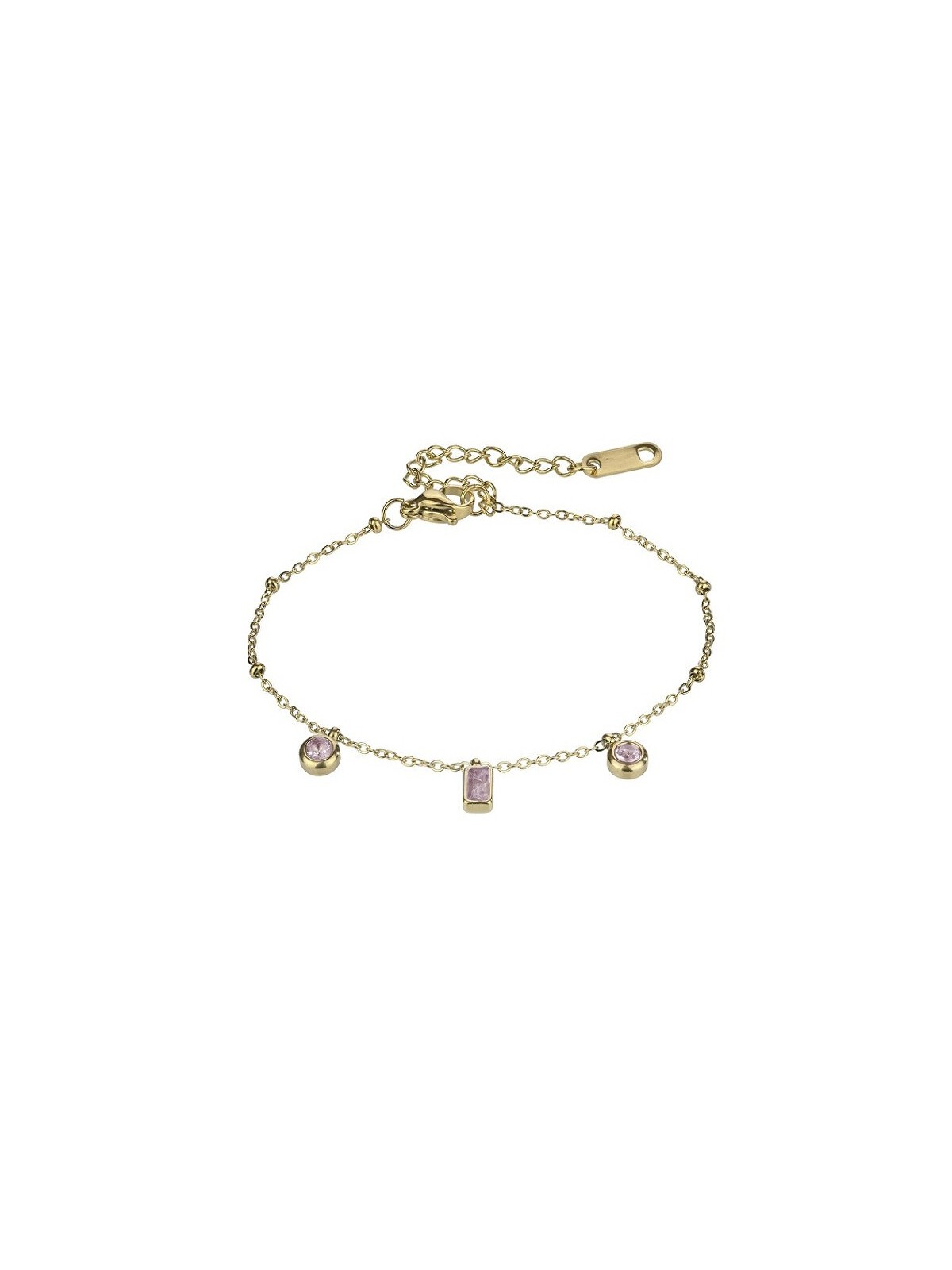 Emily Westwood placcato oro bracciale con rosa chiaro zirconi Gabrielle EWB24002G donna oro rosa chiaro 0518