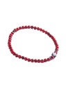 Marc Malone Modern beaded bracciale uomo MCGB5098 uomo nero rosso argento 0249