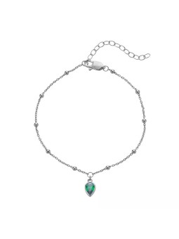 Hot Diamonds bracciale donna born in May argento sussurro SWB029 donna verde argento 1944